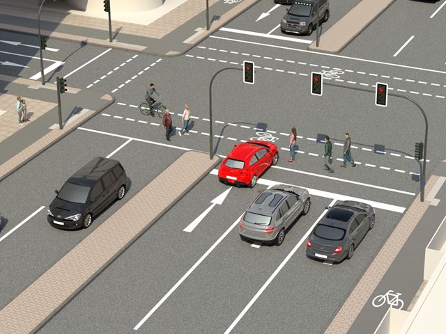 stop line violation at intersection